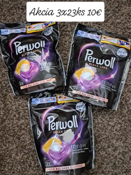 Perwol čierne kapsule 3x23ks, 