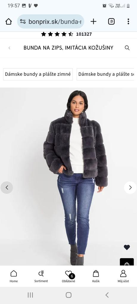 Sivy kožuch, bonprix,36