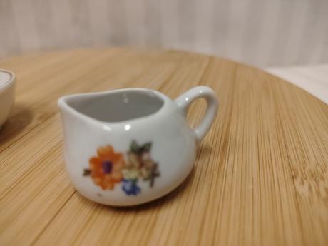 Vintage mini porcelán pre bábiky georgína 3ks 70.r,