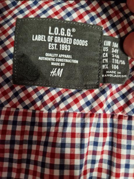 Károvaná košeľa h&m, h&m,104