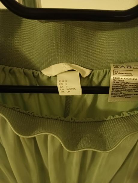 H&m pastelovo-zelená maxi sukňa z tylu, h&m,s