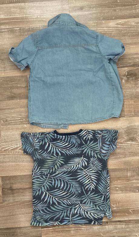 Chlapčenska riflova košela+tričko, 86–98