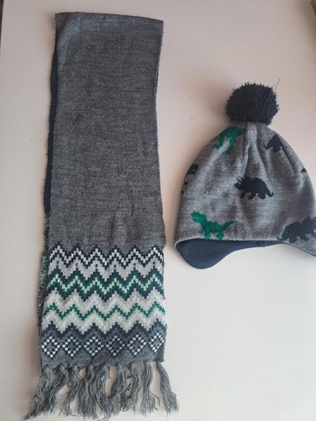 Zimný set čiapka + obojstranný šál hm, h&m,92