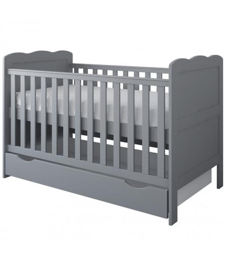 Detská postieľka isabel 3v1, 140x70 cm, sivá, šírka (cm): 70,dĺžka (cm): 140