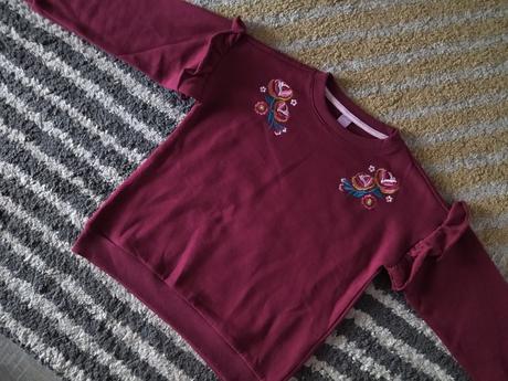 Zateplená mikinka s kvetinkami, dopodopo,128