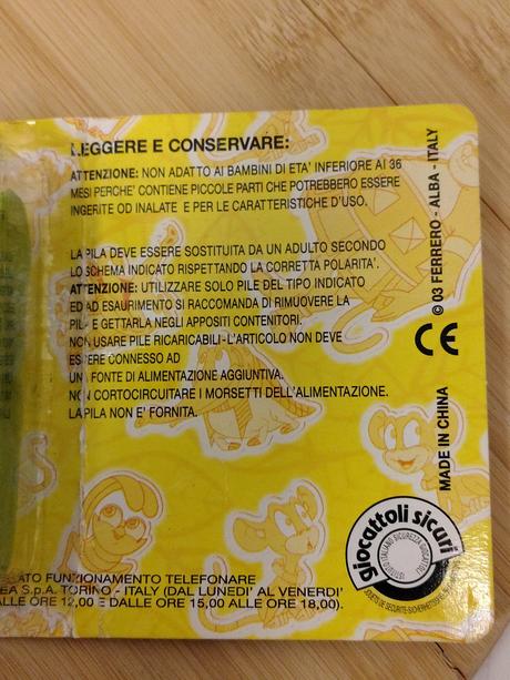Zberateľ retro budík, ferrero lanterna magica 2003,