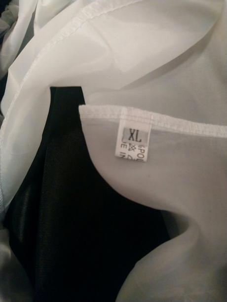 Dámska čierna asymetrická tylová sukňa, xl, xl