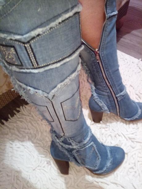 Prechodné čižmy riflové, 37