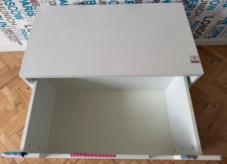 Ikea stuva målad biela úložný box,