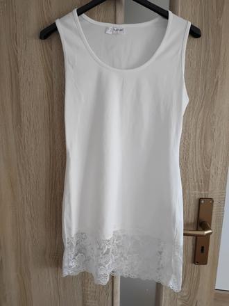 Biele tielko s cipkou, xs