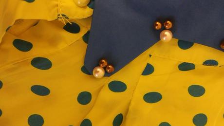 Blúzka bodkovaná s perličkami, m