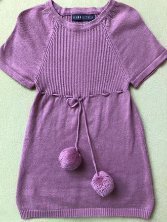 Pletene saty/tunika vesta bk knitwear 2r92 ruzove, 92