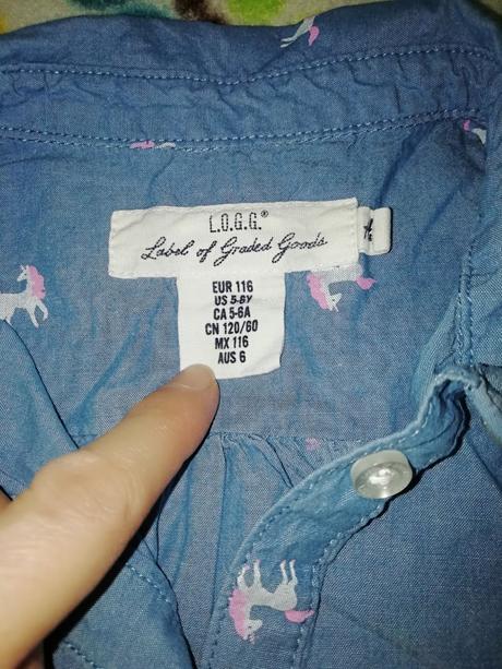 Košeľové šaty, h&m,116