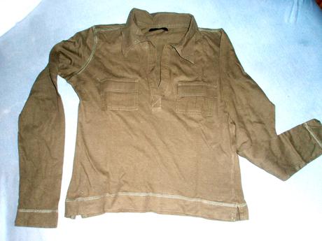 Khaki tričko s dhým rukávom , amisu,s