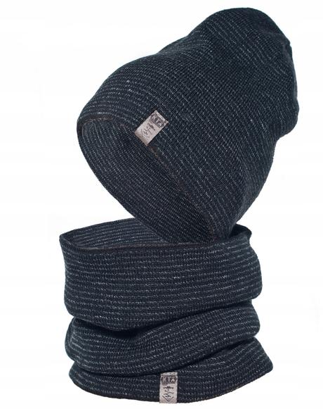 Pánsky zimný set čiapka a nákrčník /mix farieb,