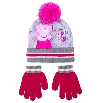 Súprava čiapka a rukavice peppa pig,