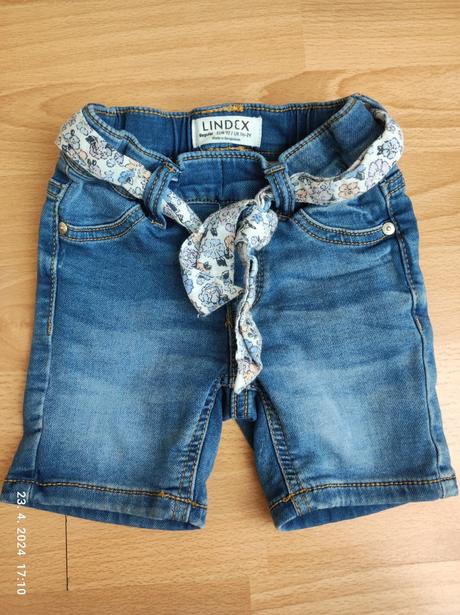 Riflové kraťasy pre dievčatko 92, lindex,92