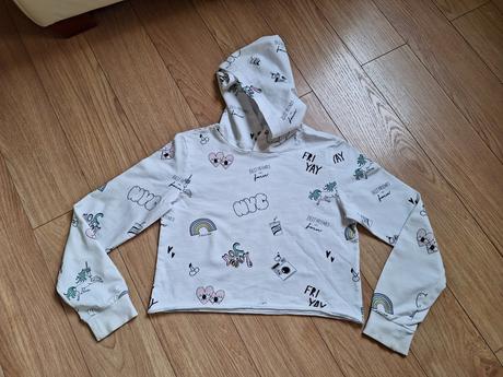 Mikinka crop top, h&m,146