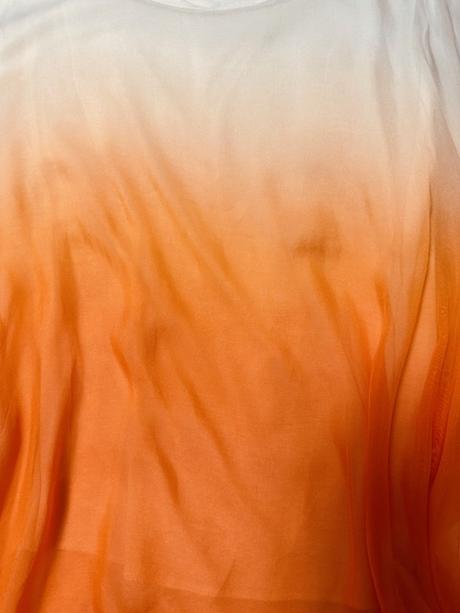 Letný nohavicový komplet bielo oranžový, 