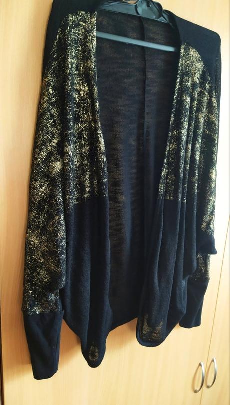 Zlato - čierny cardigan,