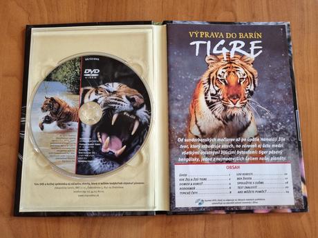 Dokumentárne dvd o bengálských tigroch s knižkou,