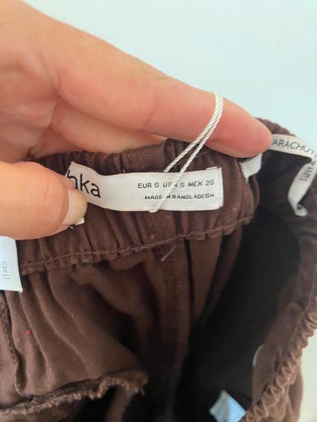 Hnedé šikoré nohavice, bershka,s