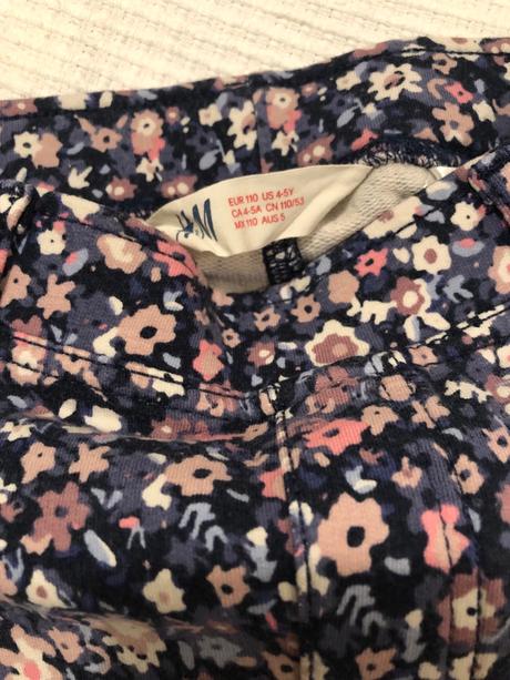 Hrubšie jegginsy, h&m,110