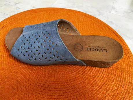 Kožené semišové šlapky, lasocki,38