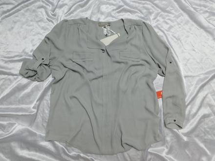 Luxusna bluzka s roll-up rukavom, 48