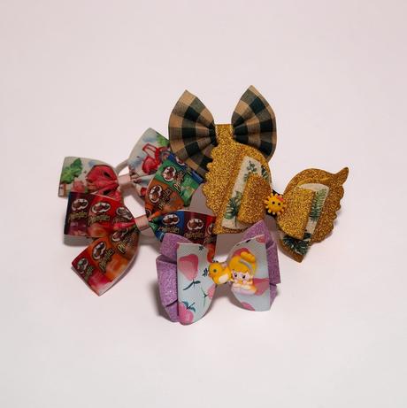 Balíčky mašiel na gumičke/štipce, 