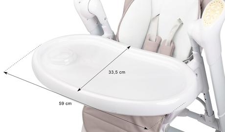 Caretero detská jedálenská stolička 2v1 indigo lig, caretero