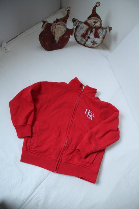 Zara červená mikina na zips bez kapucne, zara,128