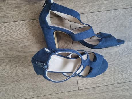 Tmavomodré sandále na zips orsay 36, 36
