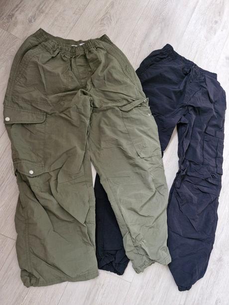 Padákové nohavice, bershka,146