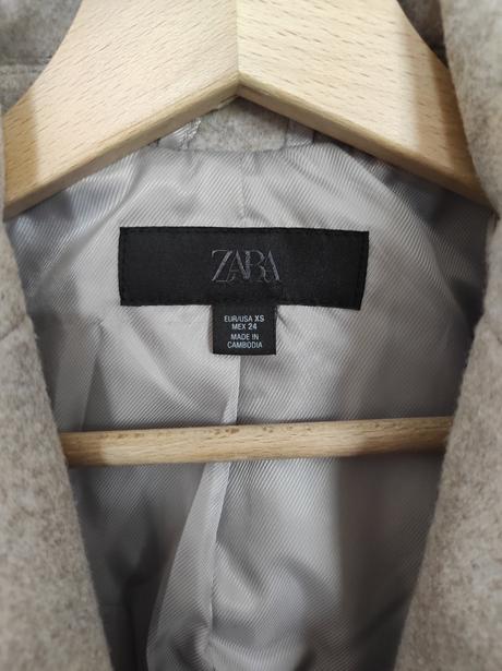 Nepoužitý vlnený kabát zara, zara,xs