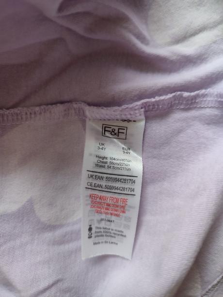 Dievčenské tričko/šaty, f&f,104