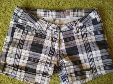 Dámske kárované kraťasy, xs