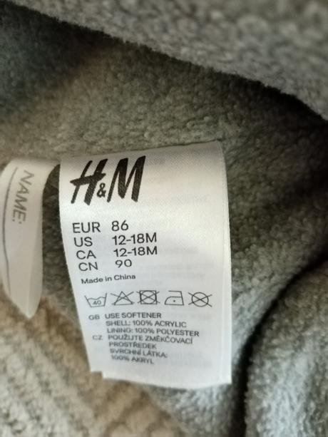 Ciapka na zimu h&m, vel. 92/98/104, h&m,98