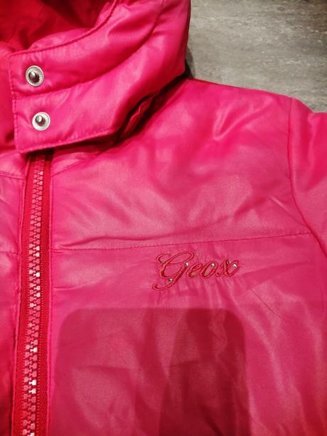 Ružová páperová bunda geox v104-110, 5-6r, geox,104