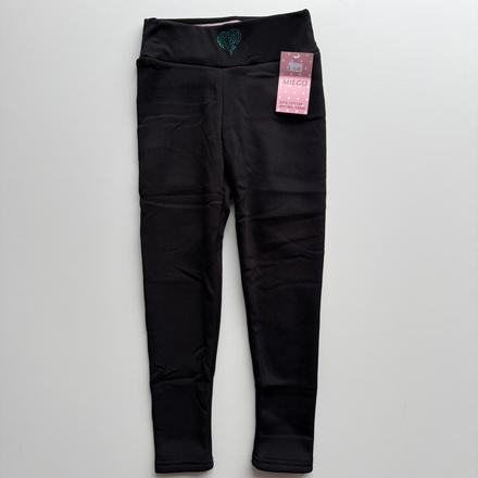 Dievčenské zateplené legíny so zeleným srdiečkom, 122 - 152