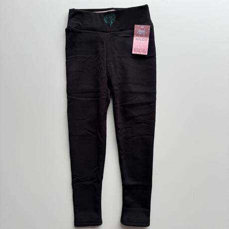 Dievčenské zateplené legíny so zeleným srdiečkom, 122 - 152