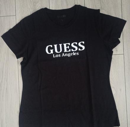 Dámske tričko čierne veľkosť l, guess,l