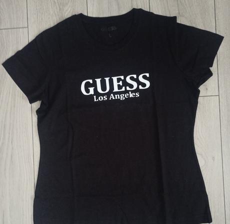 Dámske tričko čierne veľkosť l, guess,l