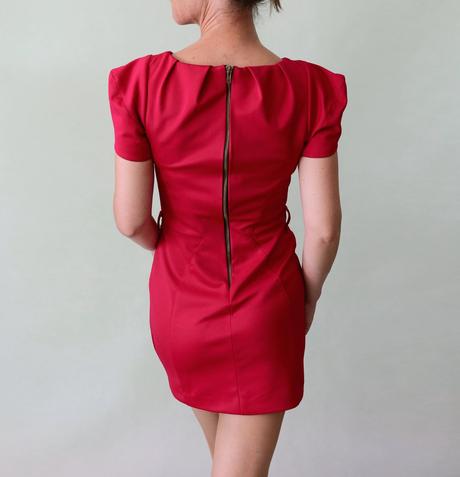 Červené origami minišaty river island veľ.34, river island,xs