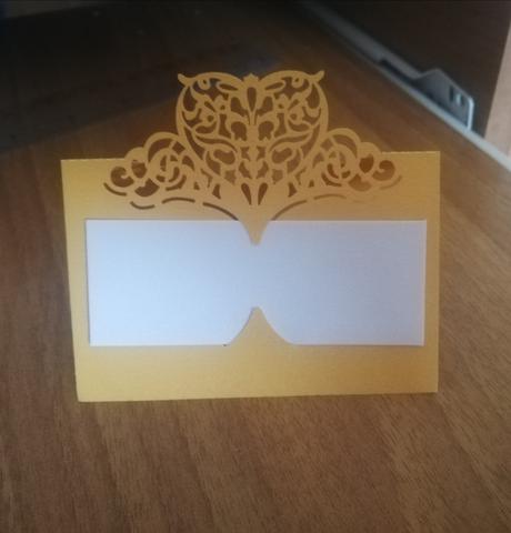 Svadobné menovky zlaté, 