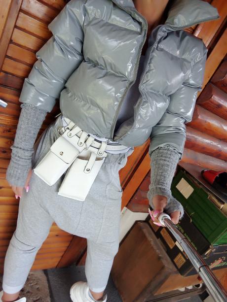 Puffer bunda lakovana, s