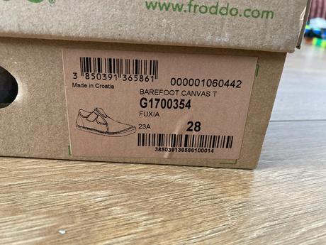 Froddo barefoot papuče - plátenky, froddo,28