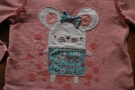 Sukničkové tričko s myškou, f&f,86