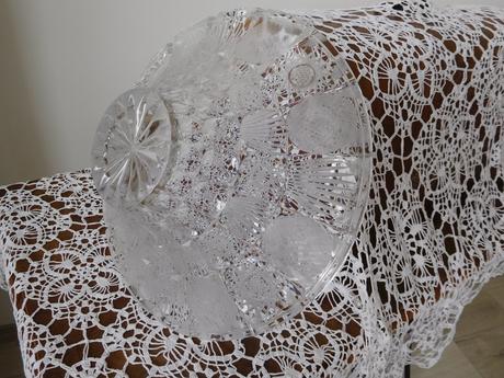 Veľká krištáľová misa bohémia-priemer-31 cm,, 