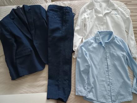 Oblek hm a košele 140/146, 140